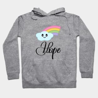 Hope with Kawaii Cute Rainbow Cloud Hoodie
